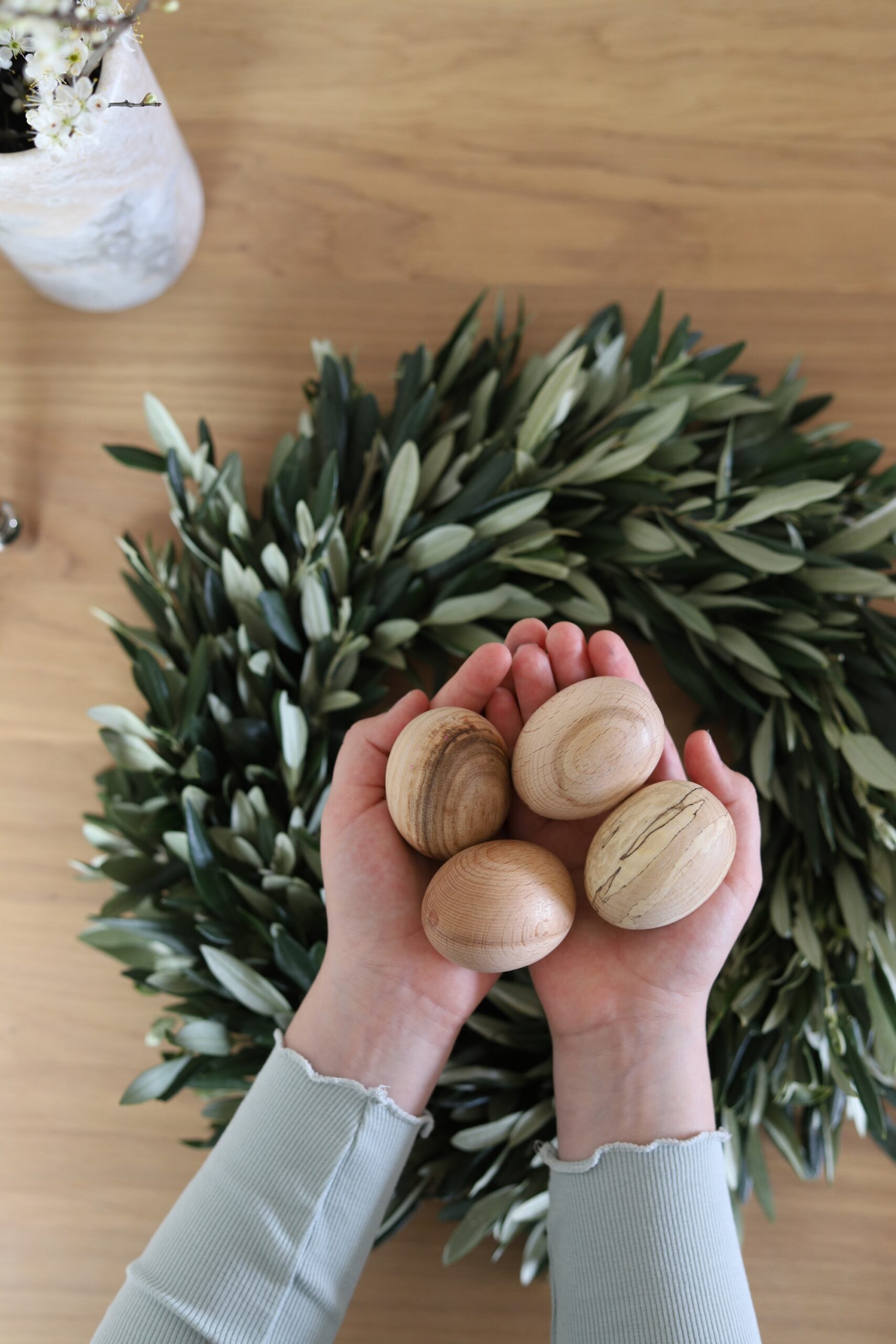 Uskrsni vijenac od masline + 4 drvena jaja - Slika 7